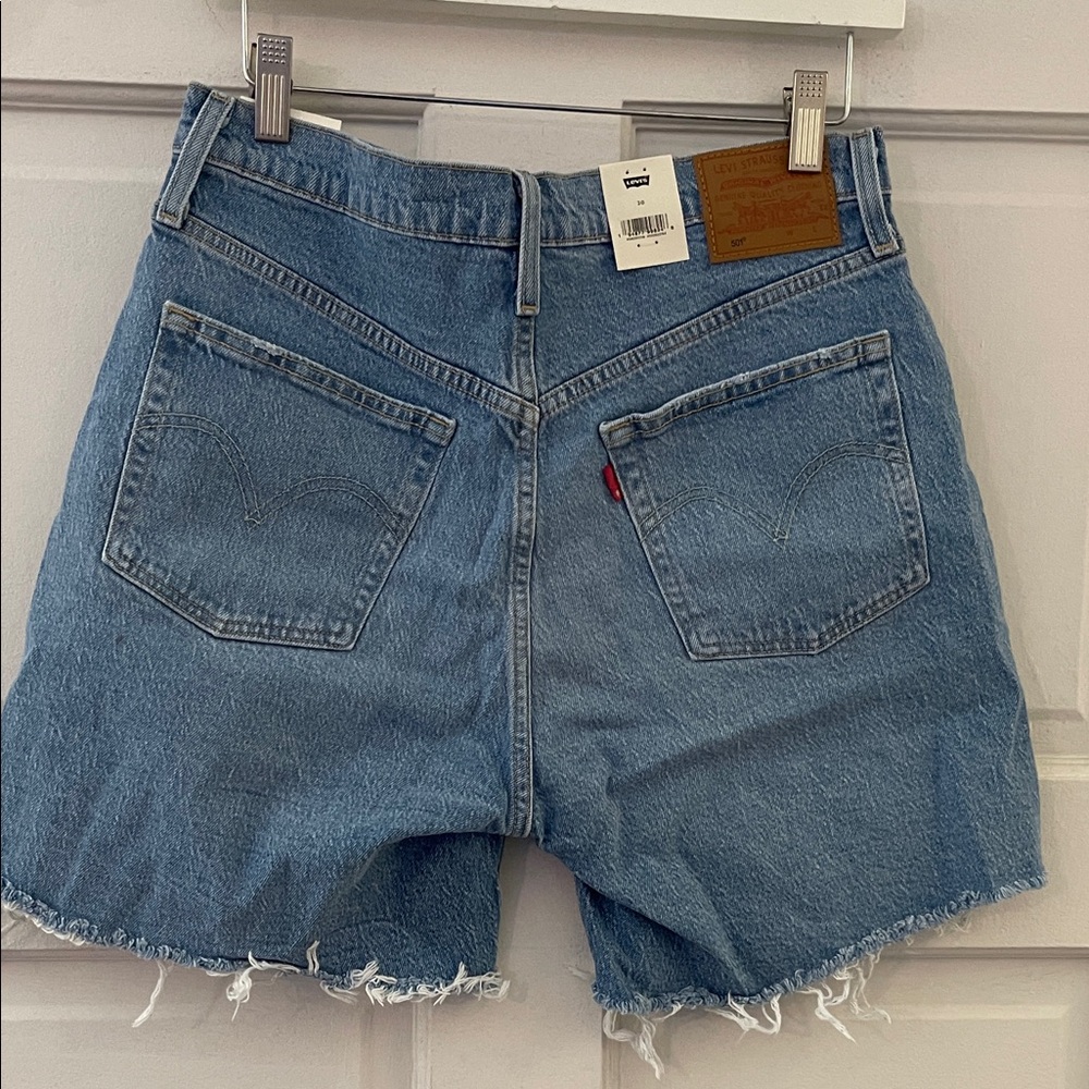 Levi's Blue Denim Cutoff Shorts - Picture 4 of 4